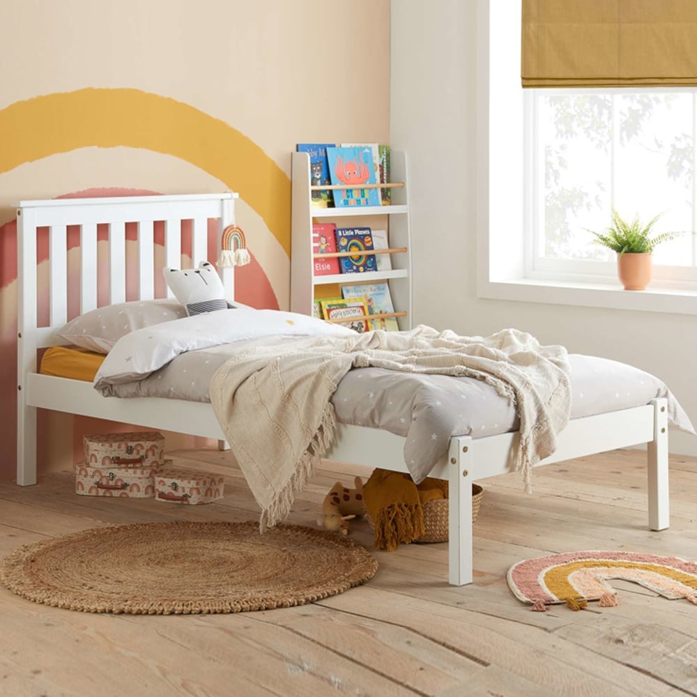 Danvers Wooden Single Bed In White