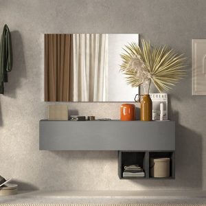 Darrin Wooden Hallway Furniture Set In Slate And Piombo | Bed Sava