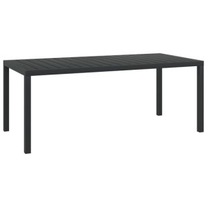 Darwen Aluminium Garden Dining Table Large In Black | Bed Sava