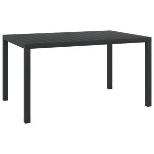 Darwen Aluminium Garden Dining Table Medium In Black | Bed Sava