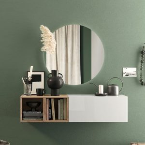 Davon High Gloss Hallway Furniture Set In Bianco And Cadiz | Bed Sava