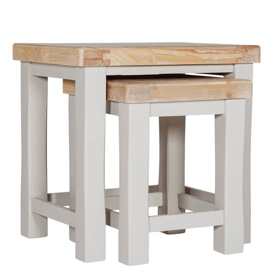 Dawson Wooden Nest Of 2 Tables In Taupe