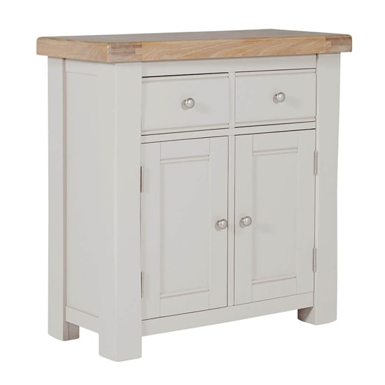Dawson Wooden Sideboard With 2 Doors 2 Drawers In Taupe