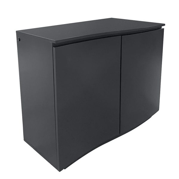 Decatur LED Wooden Sideboard With 2 Doors In Charcoal | Bed Sava