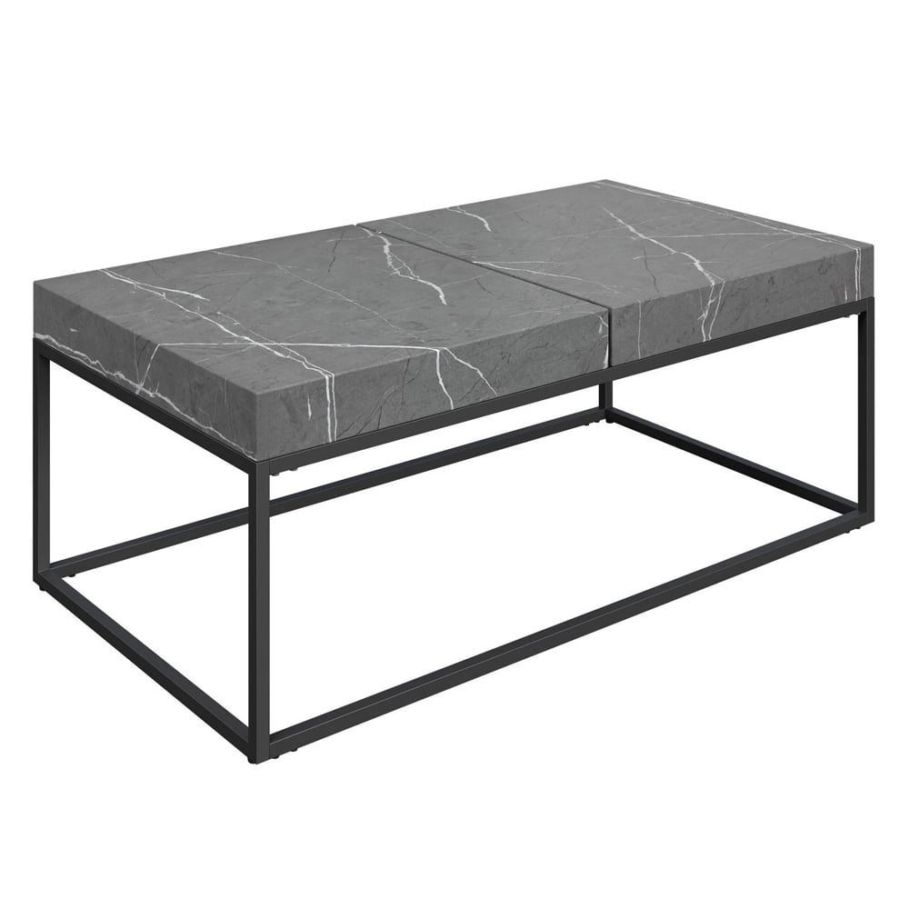 Delmar Wooden Coffee Table In Grey Marble Effect