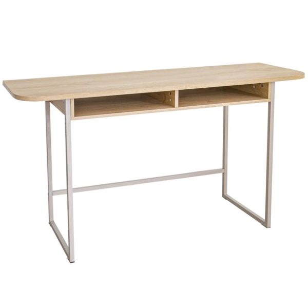 Deridder Wooden Rectangular Console Table In Oak | Bed Sava