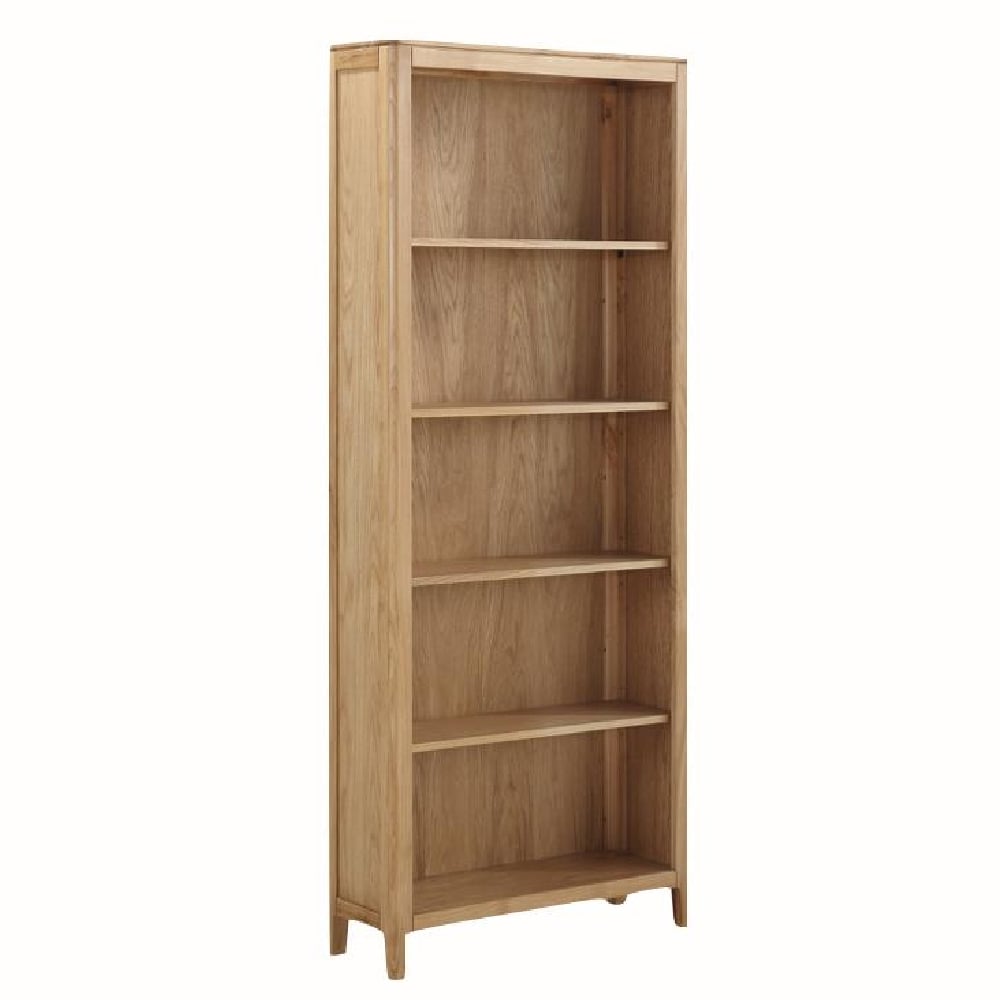 Derry Wooden Bookcase With 5 Shelves In Oak