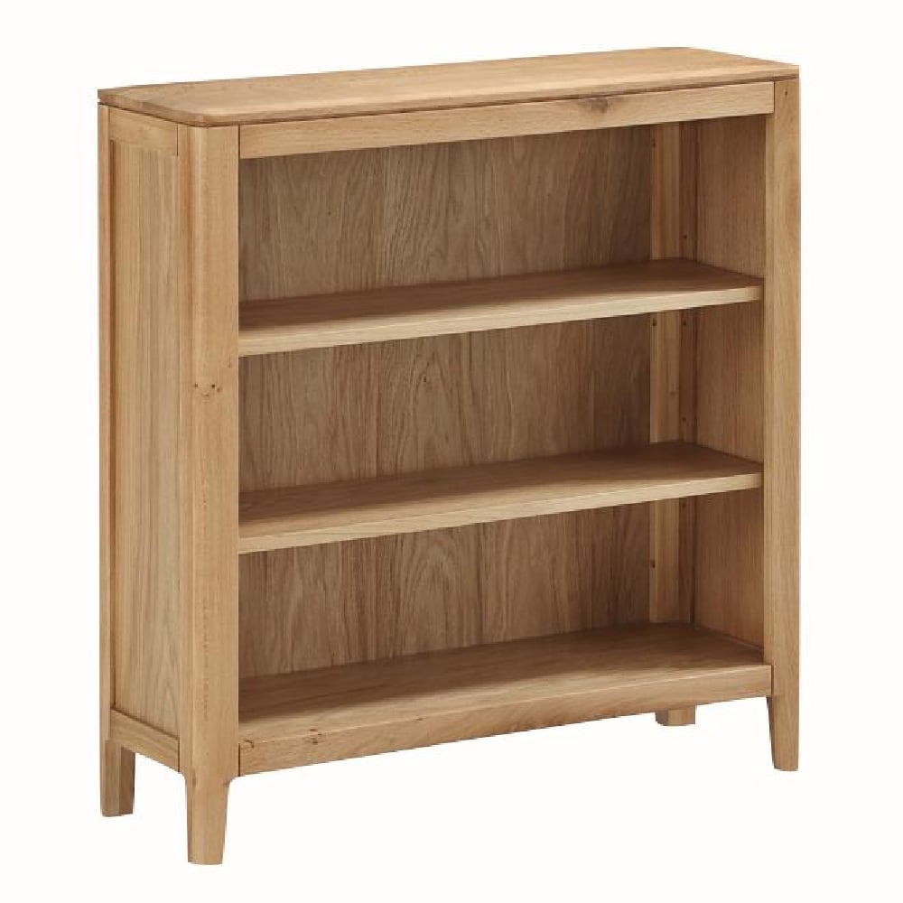 Derry Wooden Bookcase With 3 Shelves In Oak