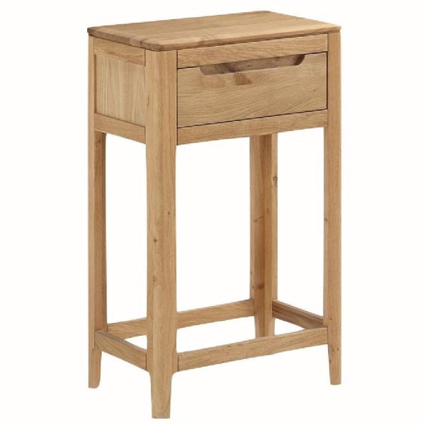 Derry Wooden Side Table With 1 Drawer In Oak | Bed Sava