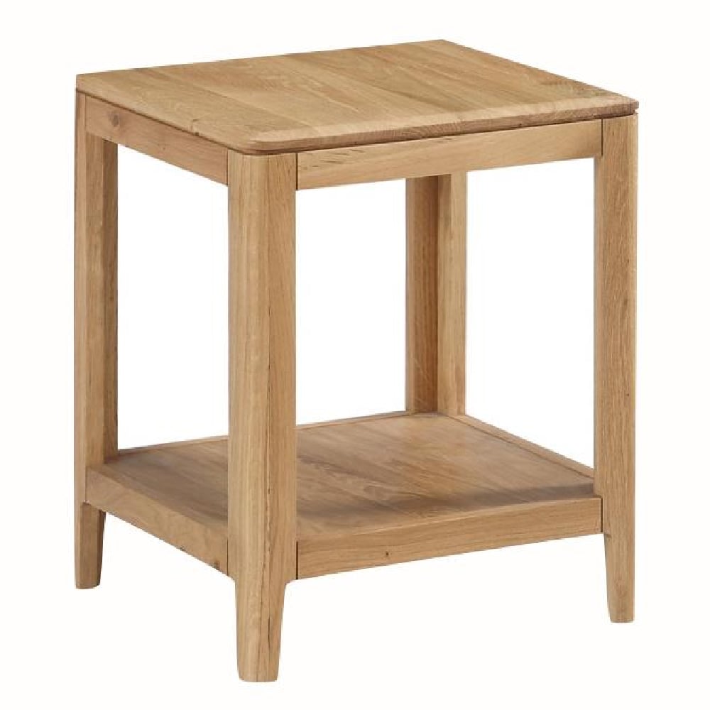 Derry Wooden Square End Table In Oak