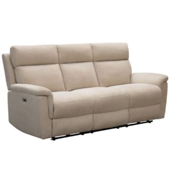 Dessel Fabric 3 Seater Sofa In Natural | Bed Sava