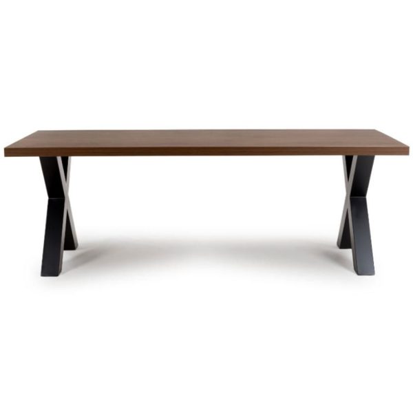 Detroit Small Wooden Rectangular Dining Table In Smoked Oak | Bed Sava