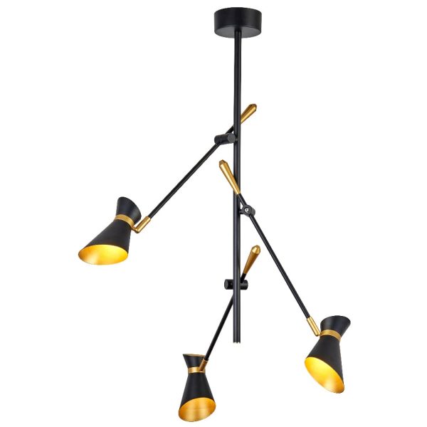 Diablo LED 3 Light Ceiling Spotlight In Matt Black | Bed Sava