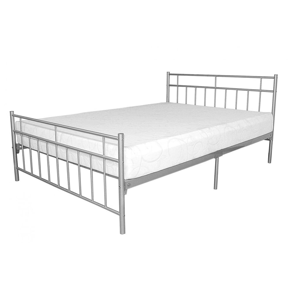 Dieppe Metal Single Bed In Silver