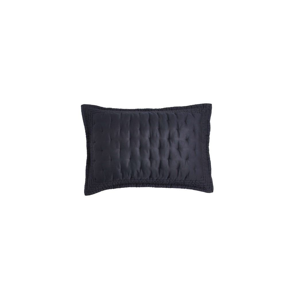 Donna Karan Essential Quilted Standard Pillowcase, Black