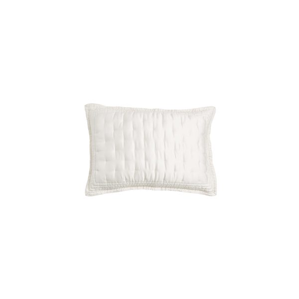 Donna Karan Essential Quilted Standard Pillowcase Ivory | Bed Sava