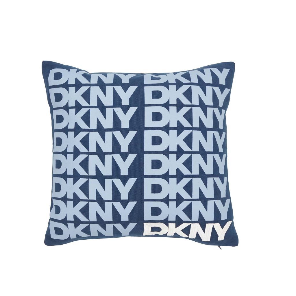 DKNY Logo Cushion 45cm x 45cm, Blue