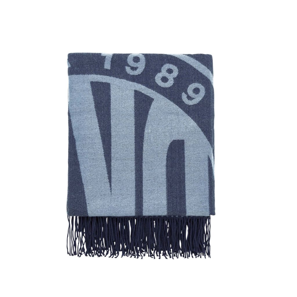 DKNY Token Logo Throw, Blue