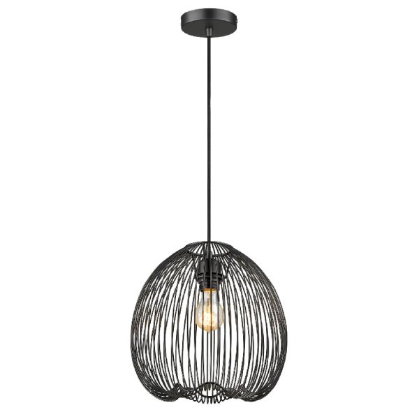 Dollis Metal Pendant Light In Matt Black | Bed Sava