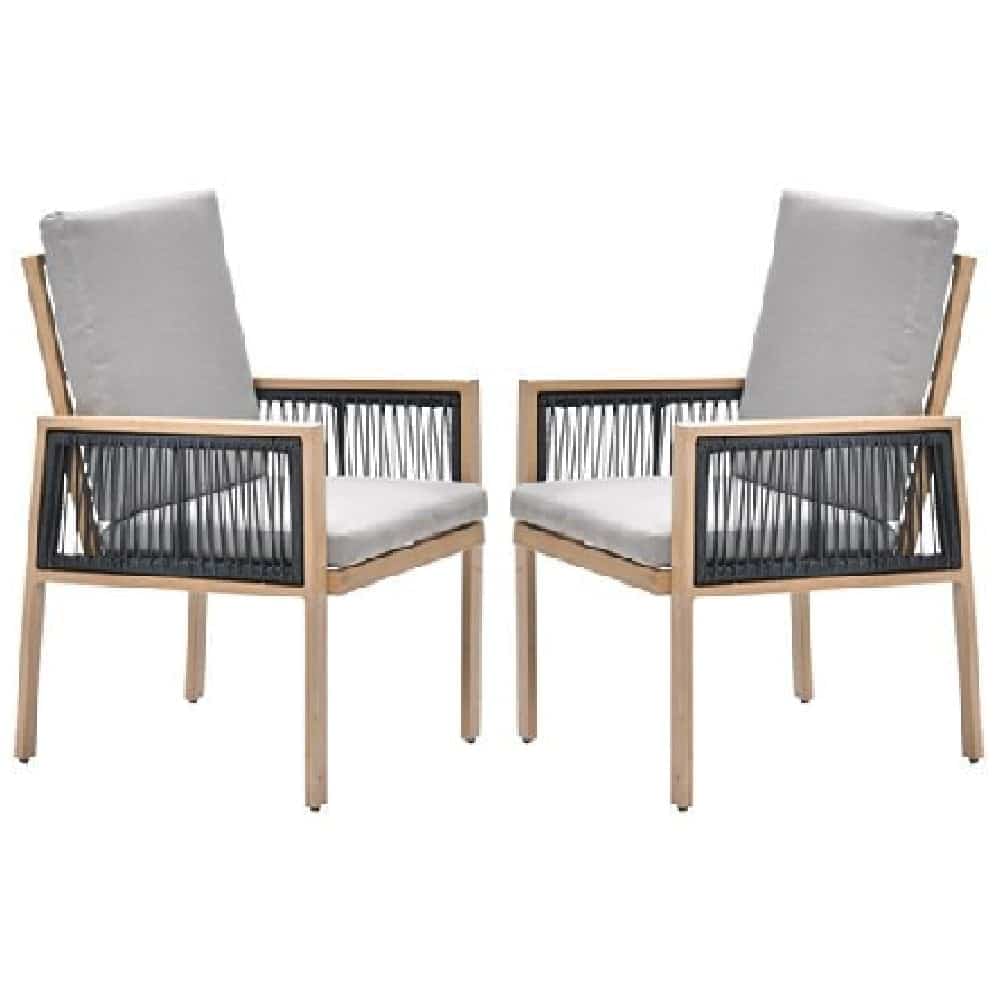 Dove Desert Sand Aluminium Garden Dining Chairs In Pair