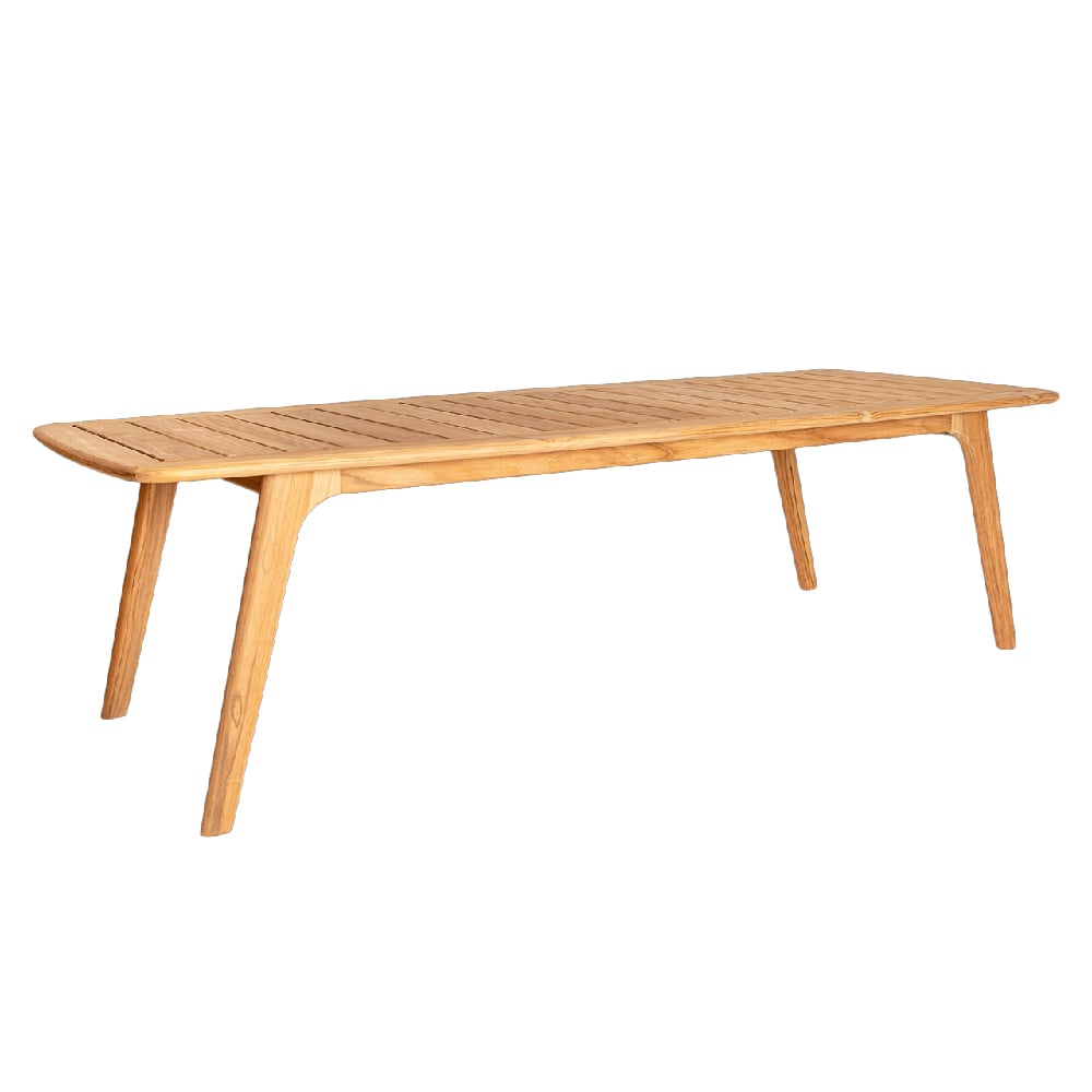 Duluth Large Wooden Garden Rectangular Dining Table In Natural