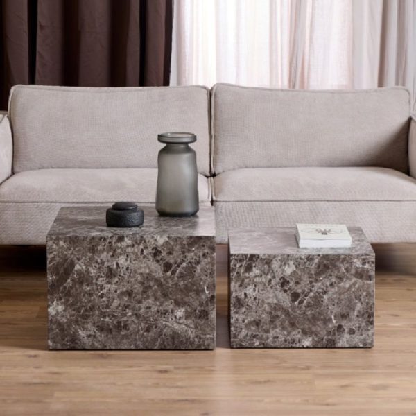 Duluth Wooden Nesting Coffee Tables Square In Light Brown | Bed Sava