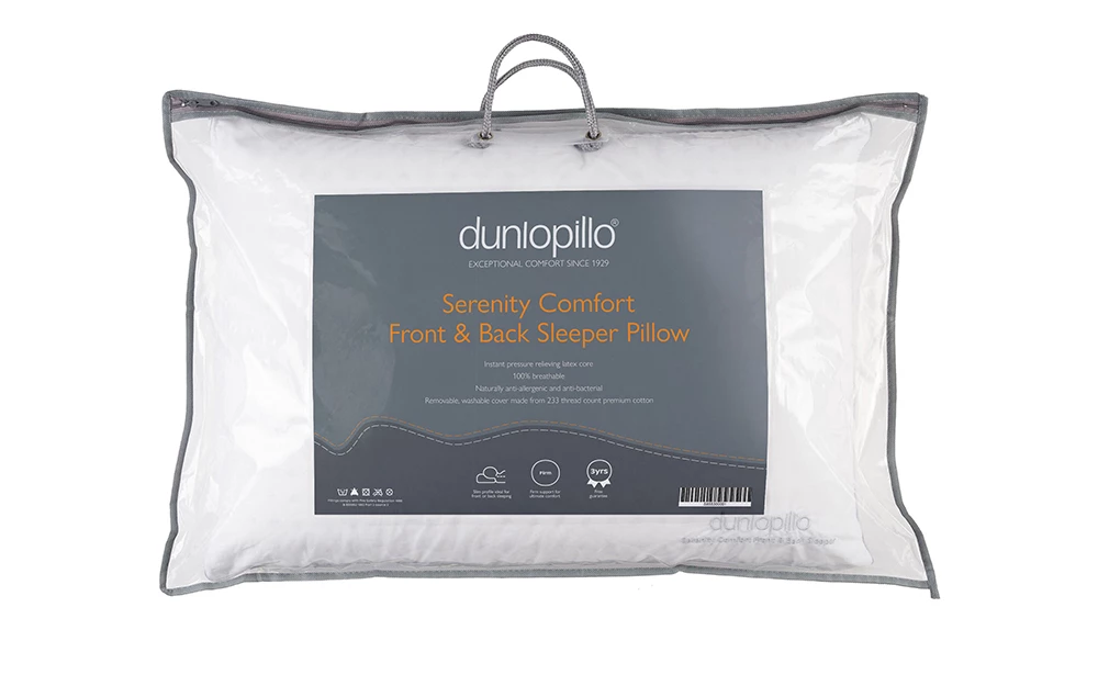 Dunlopillo Serenity Deluxe Slim Latex Pillow, Standard Pillow Size