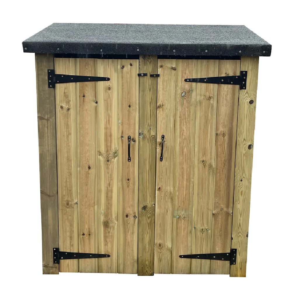 Durango Wooden Garden Double Tool Shed In Natural