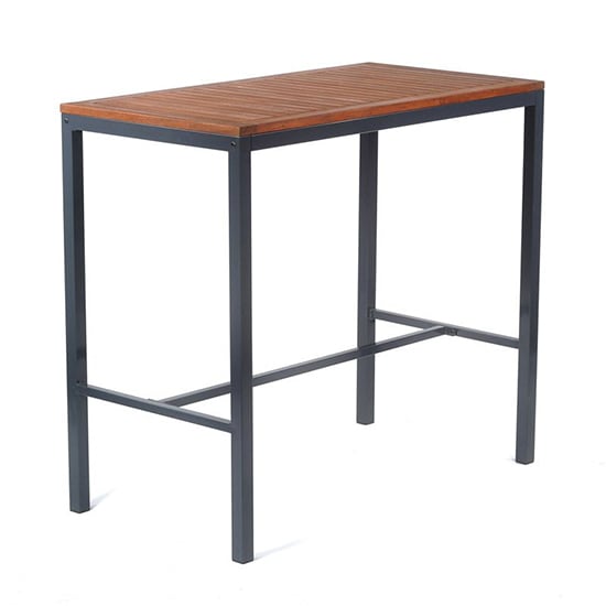 Dylan Wooden Rectangular Bar Table In Brown