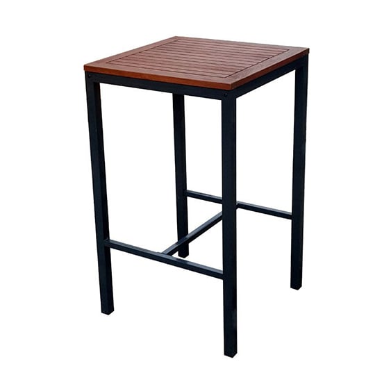 Dylan Wooden Square Bar Table In Brown