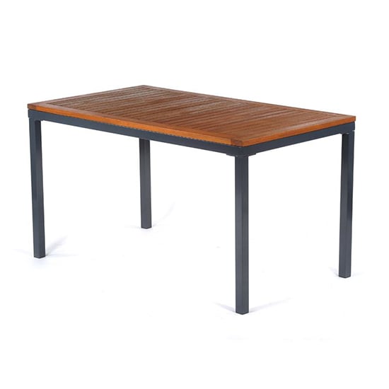 Dylan Wooden Rectangular Dining Table In Brown