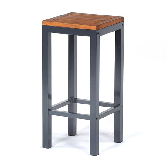 Dylan Brown Wooden Bar Stools In Pair