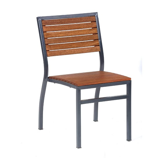 Dylan Wooden Side Chair In Brown