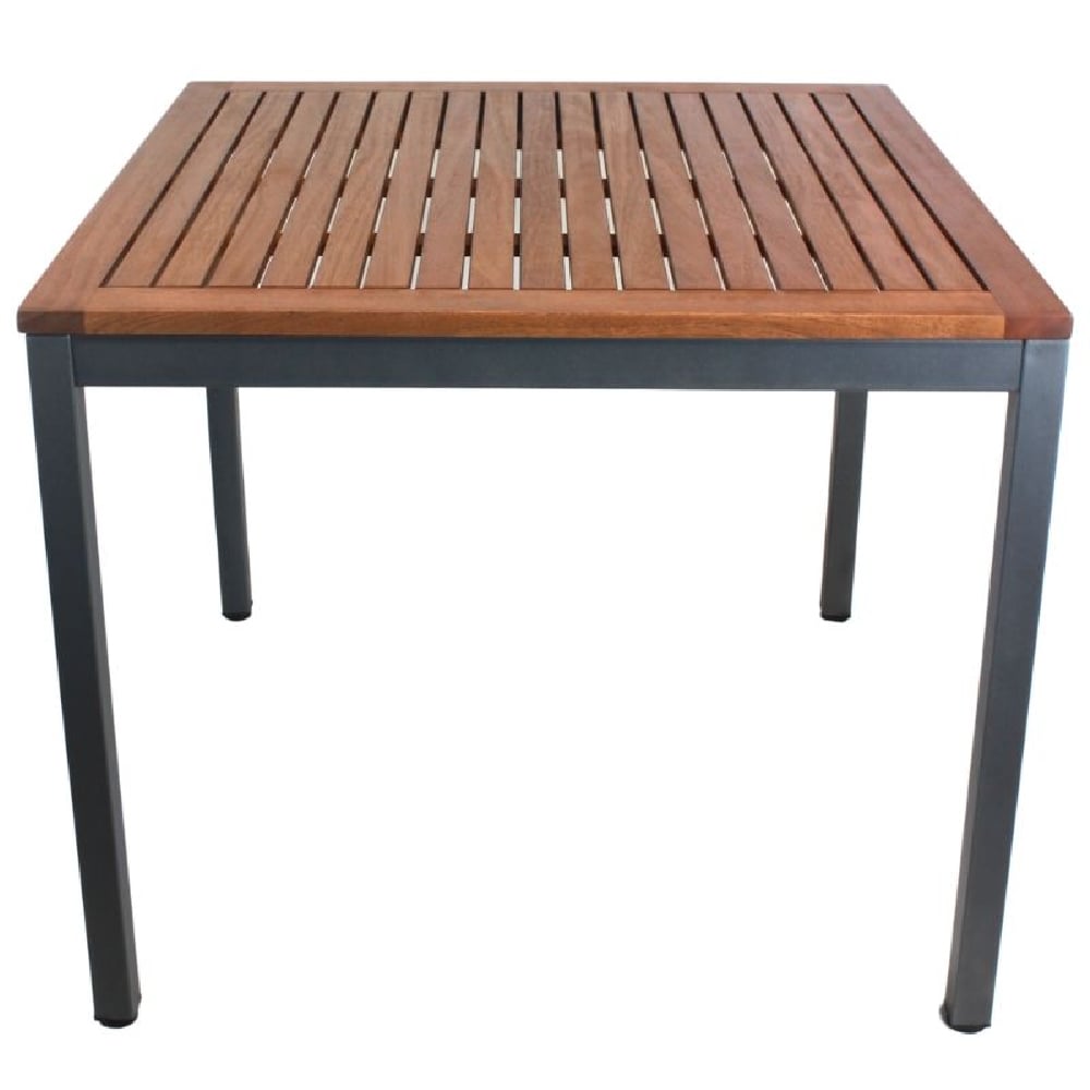 Dylan Wooden Square Dining Table In Brown And Black