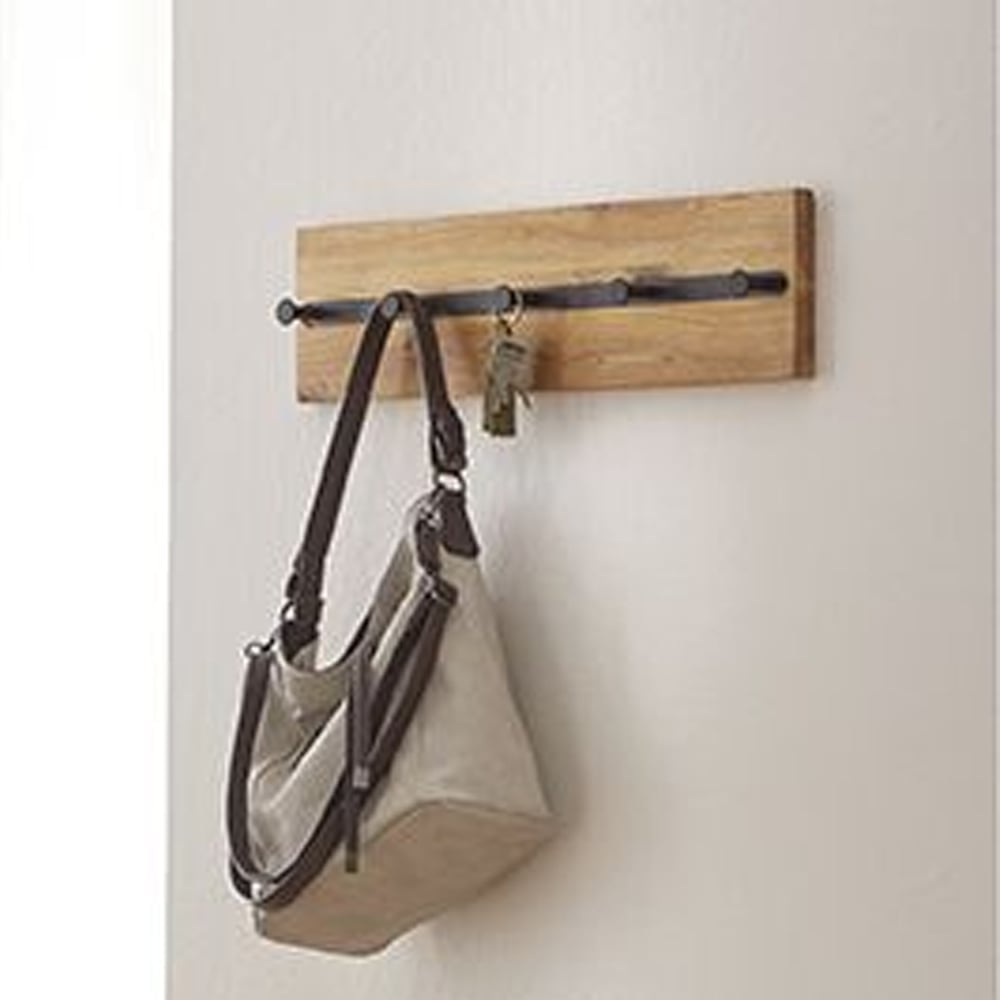 Eagle Wooden Coat Rack With 5 Hooks In Oiled Oak