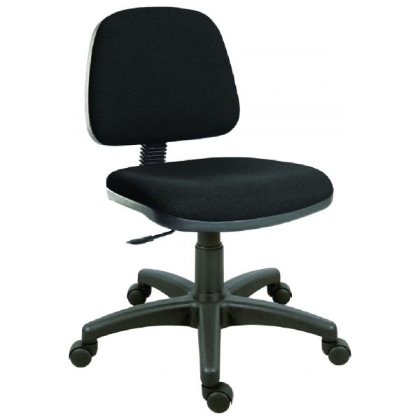 Earlville Fabric Home And Office Chair With No Arm In Black | Bed Sava