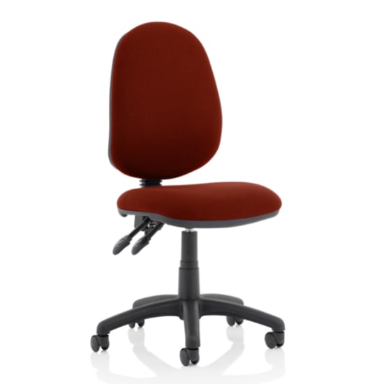 Eclipse II Fabric Office Chair In Ginseng Chilli No Arms | Bed Sava