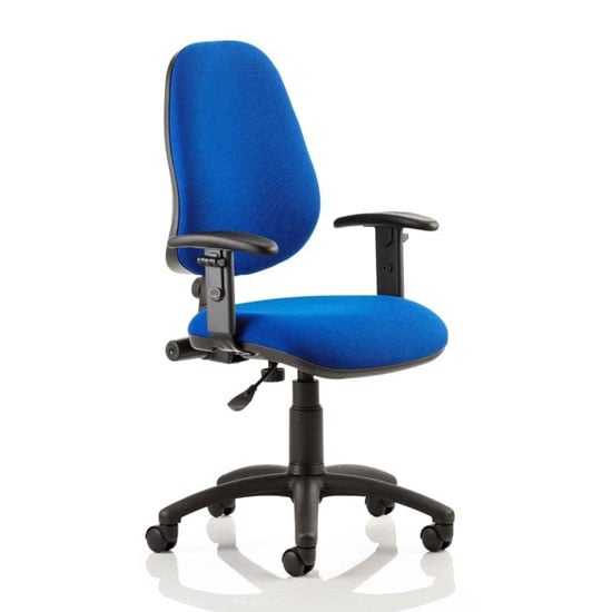 Eclipse Plus I Office Chair In Blue With Adjustable Arms | Bed Sava