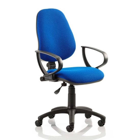 Eclipse Plus I Office Chair In Blue With Loop Arms | Bed Sava