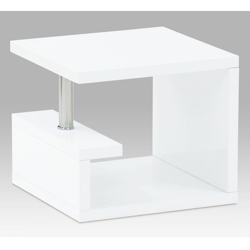 Edinboro High Gloss Lamp Table In White