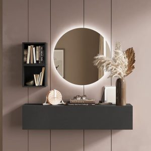 Eira Wall Hung Wooden Hallway Furniture Set In Lava | Bed Sava