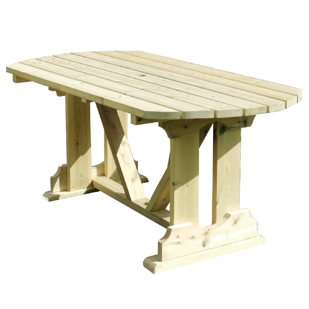 Elkhart Wooden Garden Dining Table In Natural
