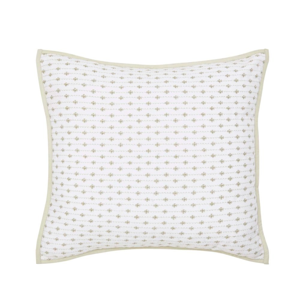 Murmur Imogen Quilted Cushion 40cm x 40cm, Mourne Green