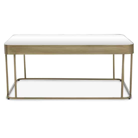 Ellice Clear Glass Top Coffee Table With Gold Metal Frame