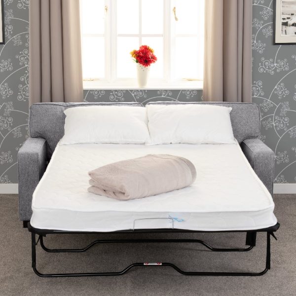 Ellijay Fabric Sofa Bed In Light Grey | Bed Sava