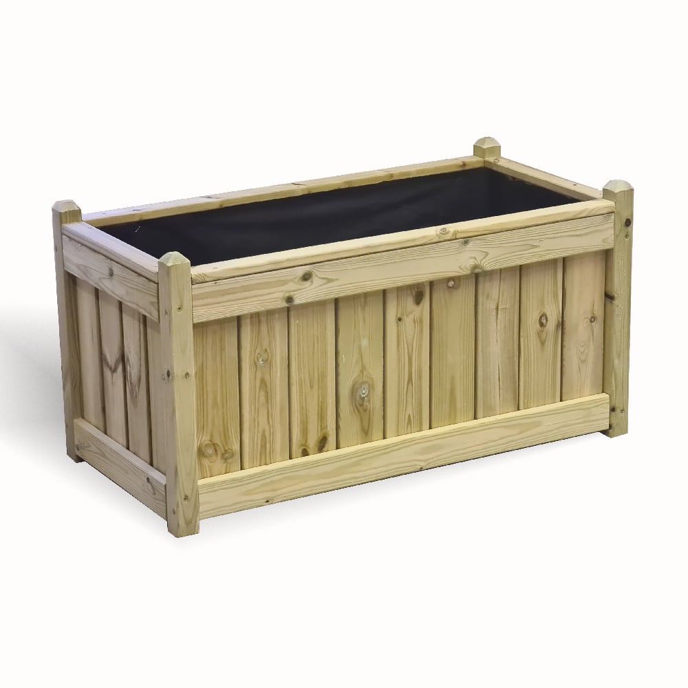 Ellijay Wooden Rectangular Planter In Natural