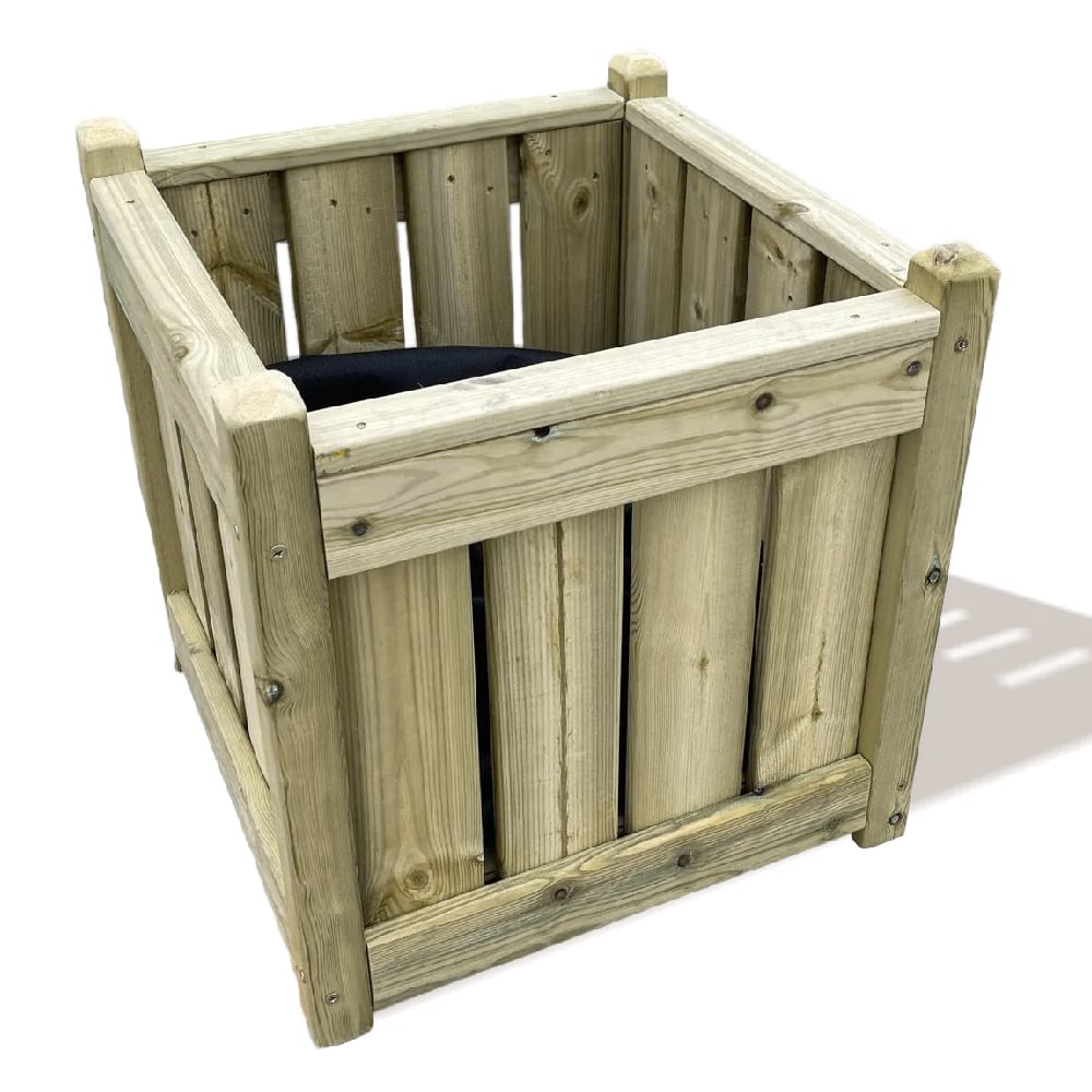 Ellijay Wooden Square Planter In Natural