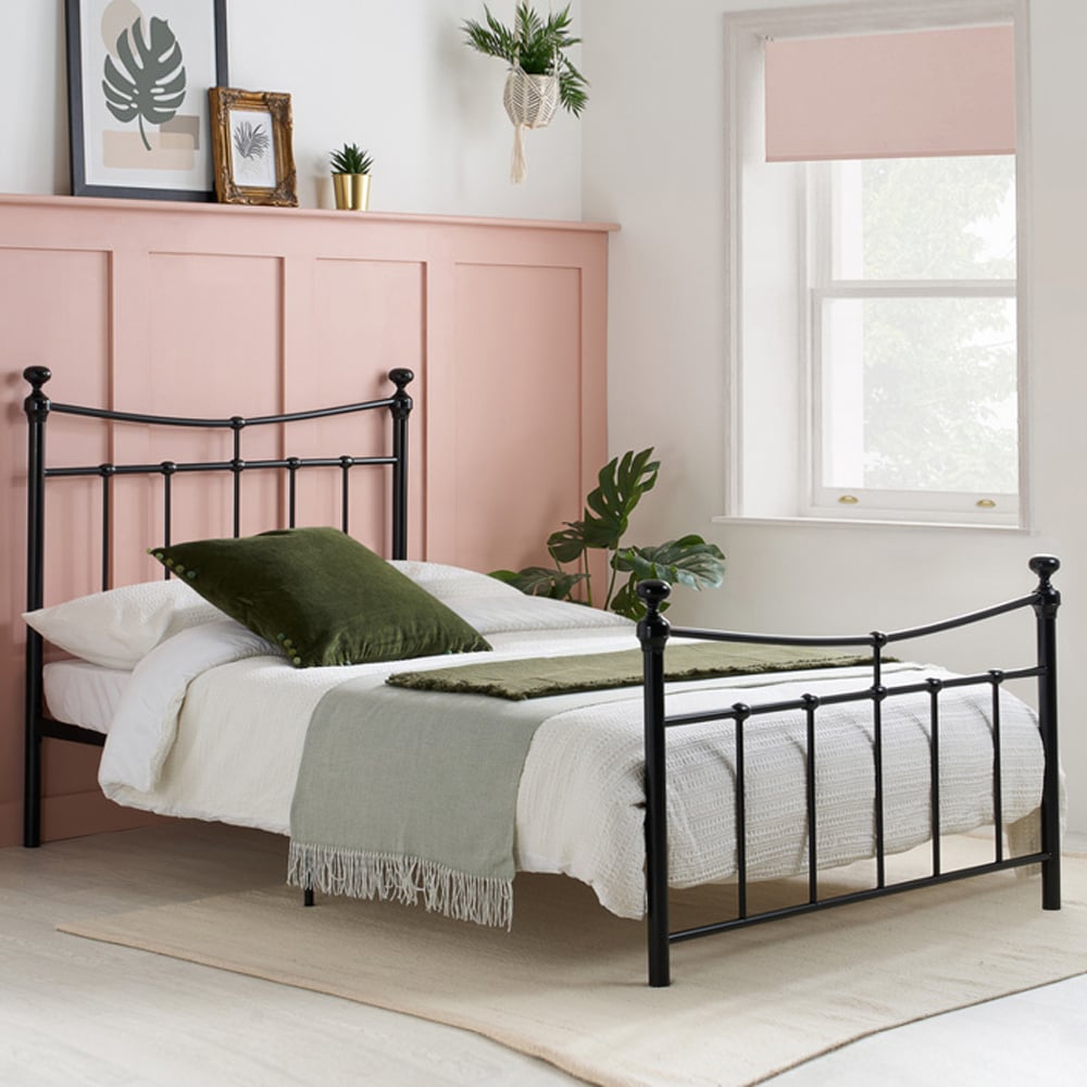 Emilia Metal Single Bed In Black