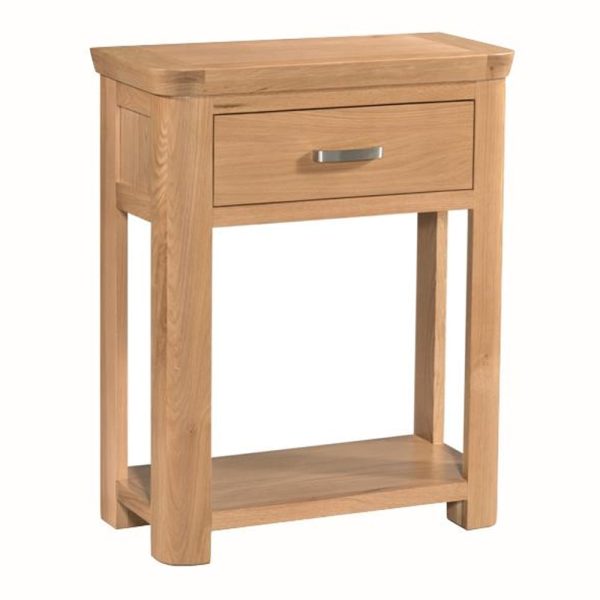 Empire Wooden Console Table With 1 Drawer In Oak | Bed Sava