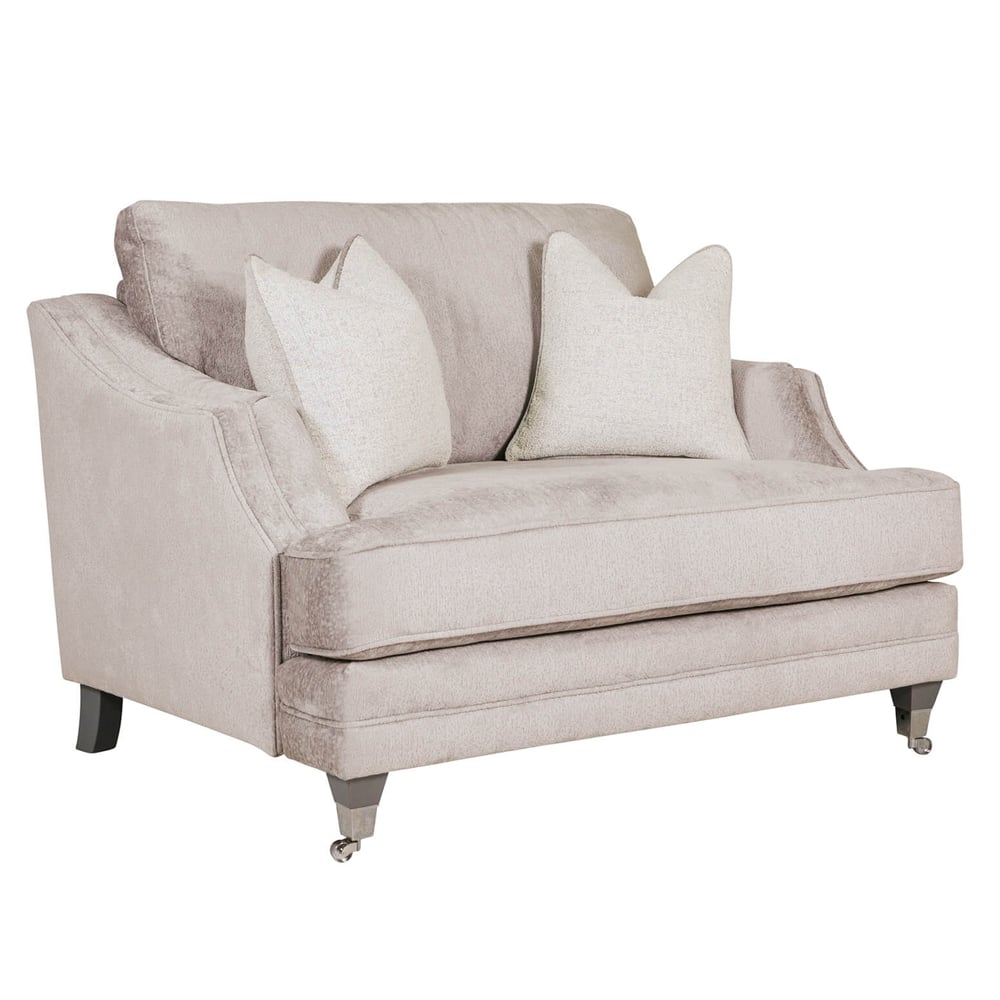 Enmore Fabric 1 Seater Sofa In Mink